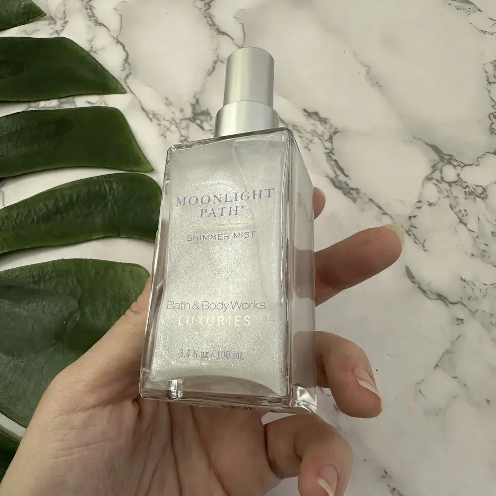 Bath and Body Works Luxuries Moonlight Path Shimmer Mist New 3.4 oz Glass